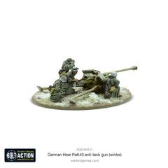 German Heer 75mm Pak 40 Anti-Tank Gun Winter