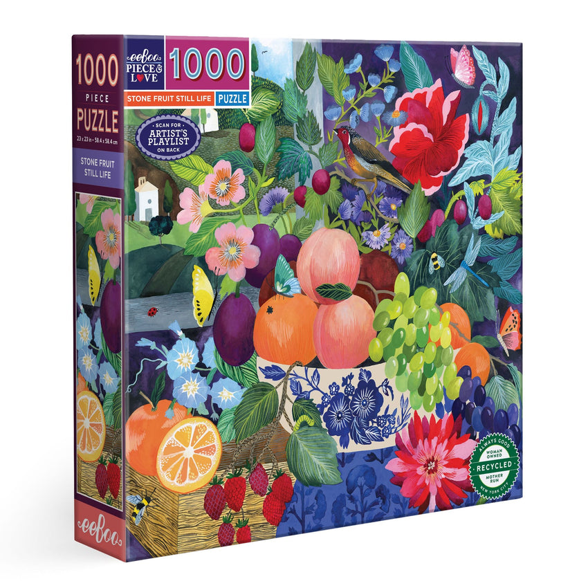 eeBoo: Stone Fruit Still Life 1000pc Puzzle