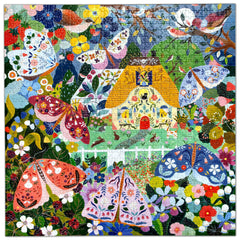 eeBoo: Cottage at Dusk 1000pc Puzzle