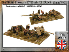 WWII: 8th Army British 17/25pdr Pheasant Anti-Tank Gun and Crews