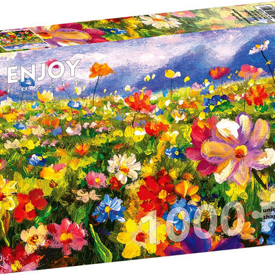 Jigsaw Puzzles, Enjoy Puzzle: Colorful Flower Meadow 1000pc Puzzle