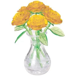 Six Yellow Roses in a Vase