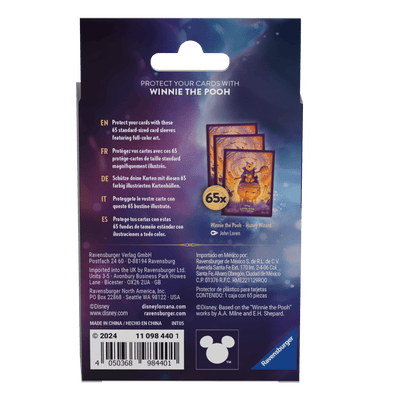 Accessories, Disney Lorcana TCG: Azurite Sea Card Sleeves – Winnie the Pooh Hunny Wizard