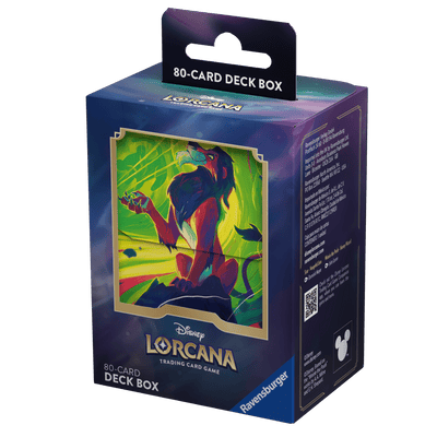 Accessories, Disney Lorcana TCG: Azurite Sea Deck Box – Scar Vengeful Lion