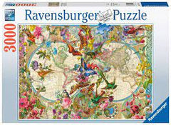 Flora & Fauna World Map 3000pc Puzzle