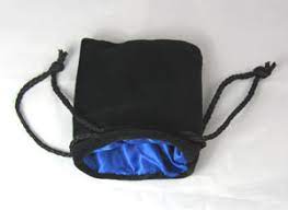 Velvet Black/Blue Dice Bag 4inch