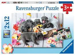 Jigsaw Puzzles, Cute Little Furballs 2x12PC