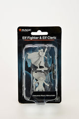 Magic the Gathering Unpainted Miniatures: Elf Fighter & Elf Cleric