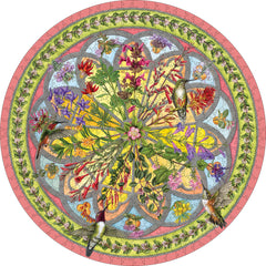 Pomegranate: Floral Compass Circular 500pc Round Puzzle