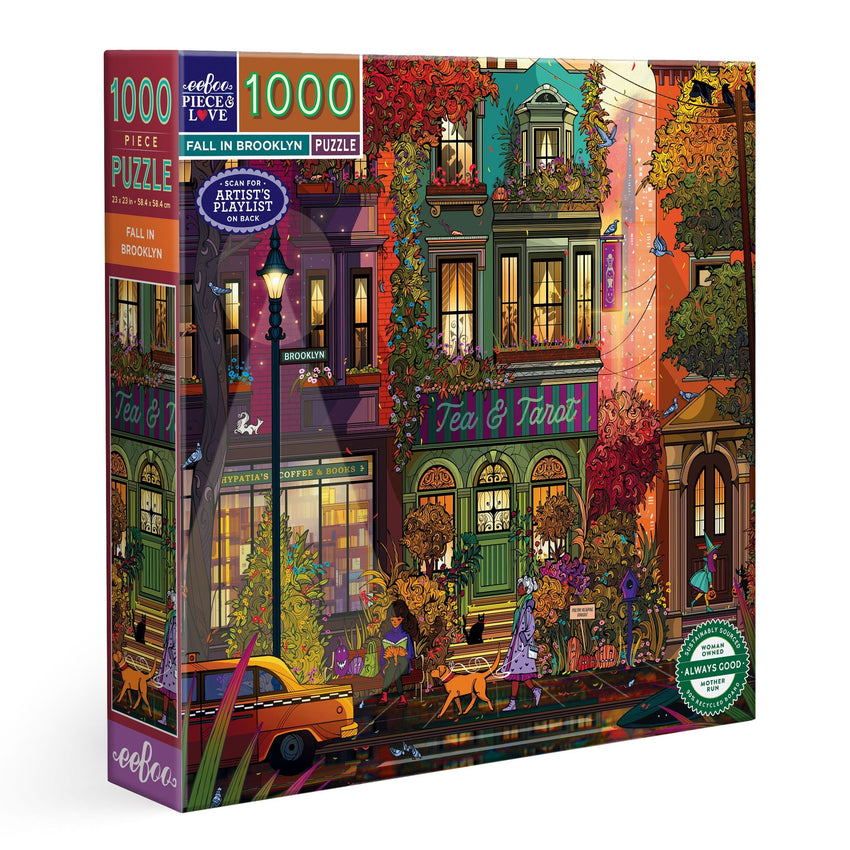 eeBoo: Fall in Brooklyn 1000pc Puzzle