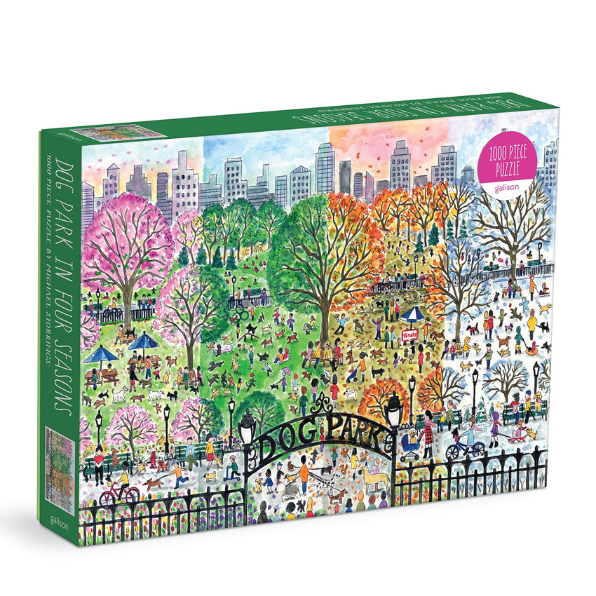 Dog Park in Four Seasons 1000pc Puzzle
