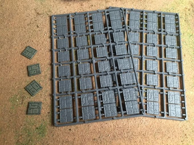 Terrain, 20mm Square Paved Effect Plastic Bases