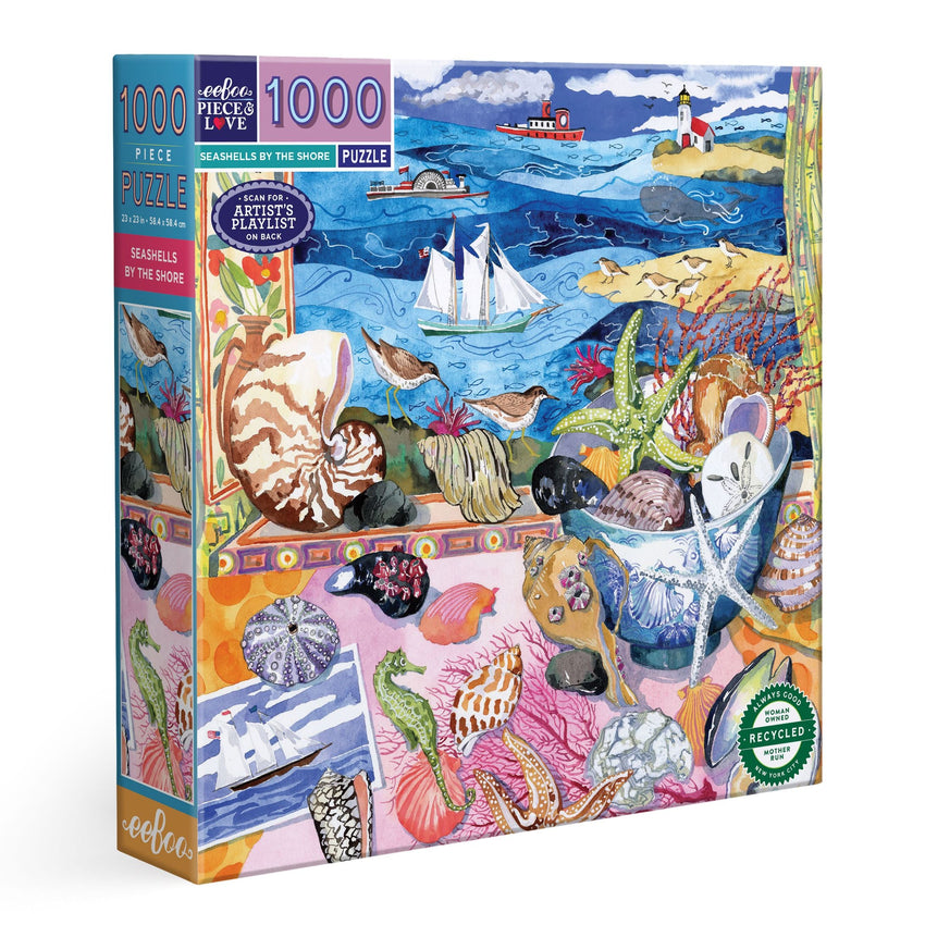 eeBoo: Seashells by the Shore 1000pc Puzzle