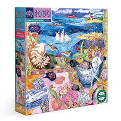 eeBoo: Seashells by the Shore 1000pc Puzzle