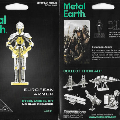 3D Jigsaw Puzzles, Metal Earth: European Knight Armor