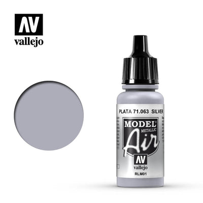 Hobby Paint, Model Air: Silver RLM01 Metallic 18ml