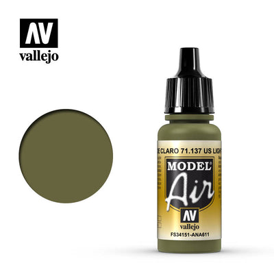 Hobby Paint, Model Air: US Light Green 17ml