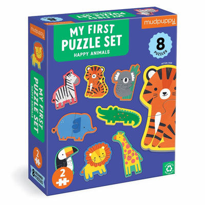 Kid's Jigsaws, Happy Animals 2pc My First Puzzle Set