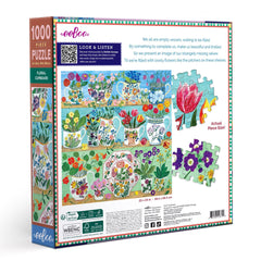 eeBoo: Floral Cupboard 1000pc Puzzle