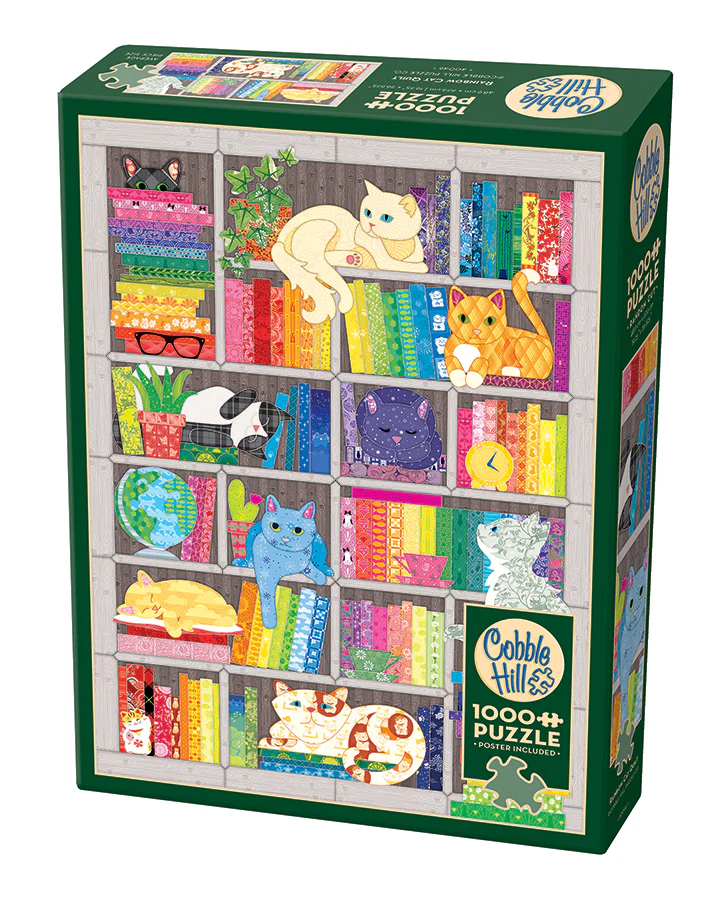 Rainbow Cat Quilt 1000pc Compact Puzzle