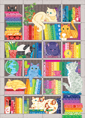 Rainbow Cat Quilt 1000pc Compact Puzzle