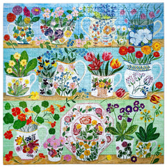 eeBoo: Floral Cupboard 1000pc Puzzle