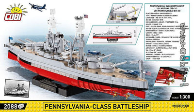 COBI - Construction Blocks, Pennsylvania-Class Battleship 2 in 1 Executive Edition 2088pc