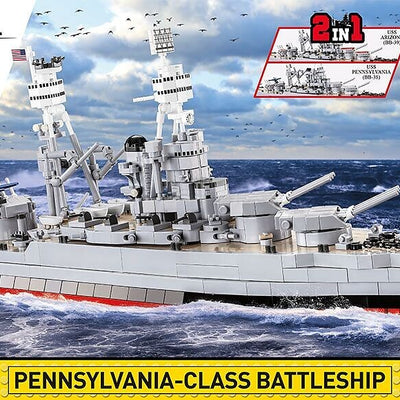 COBI - Construction Blocks, Pennsylvania-Class Battleship 2 in 1 Executive Edition 2088pc