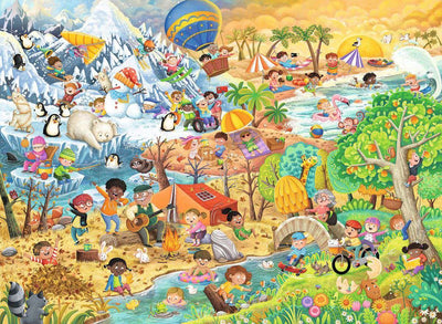 Kid's Jigsaws, Ravensburger: Four Seasons of Fun 100pc XXL Puzzle