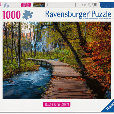 Jigsaw Puzzles, Ravensburger: Autumnal Forest Path 1000pc Puzzle