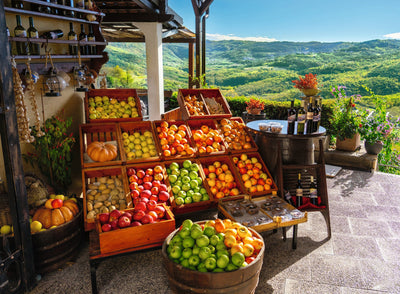 Jigsaw Puzzles, Ravensburger: Fruit and Vegetable Market Croatia 500pc Puzzle