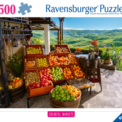 Jigsaw Puzzles, Ravensburger: Fruit and Vegetable Market Croatia 500pc Puzzle