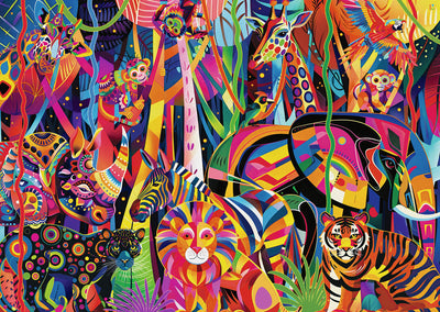 Jigsaw Puzzles, Ravensburger: Jeweled Jungle 500pc Large Format Puzzle