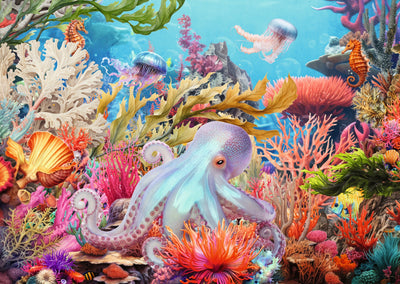 Jigsaw Puzzles, Ravensburger: Reef Life 500pc Large Format Puzzle