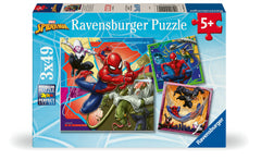 Ravensburger: Spiderman It's Web-Slinging Time! 3x49pc Puzzles