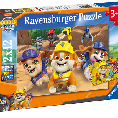 Kid's Jigsaws, Ravensburger: Rubble & Crew Team in Action 2x12pc Puzzle