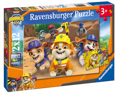 Ravensburger: Rubble & Crew Team in Action 2x12pc Puzzle