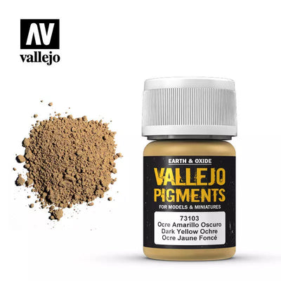 Hobby Supplies, Vallejo Pigments: Dark Yellow Ochre 35ml