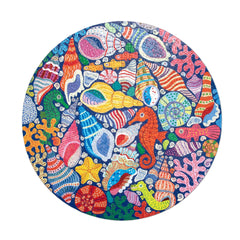 eeBoo: Seahorses Shells & Coral 500pc Round Puzzle
