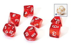 Sirius Dice: Translucent Red Resin Dice Set