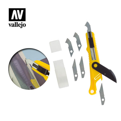 Hobby Tools, Vallejo: Plastic Cutter Scriber Tool & 5 Spare Blades