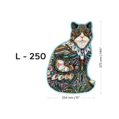 Cats, The Jeweled Cat 250pc Wooden Puzzle