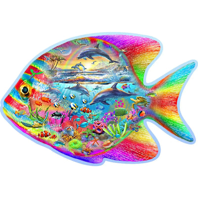 Jigsaw Puzzles, Magic Fish 250pc Wooden Puzzle