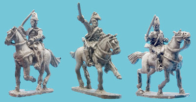 Miniatures, British Dragoon Guard Charging in Bicorne