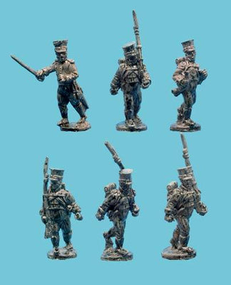 Miniatures, Wurttemburg Light Infantry with Command