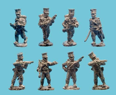 Miniatures, Wurttemburg Jaegers with Command