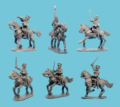 Miniatures, Wurttemburg Dragoons with Command
