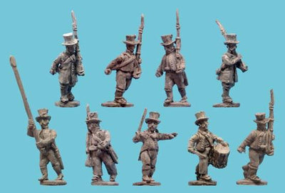 Miniatures, Spanish Militia with Command