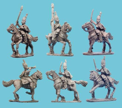 Miniatures, Spanish Hussars with Command