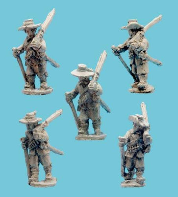 Miniatures, ECW Shouldered Musketeers with Hats